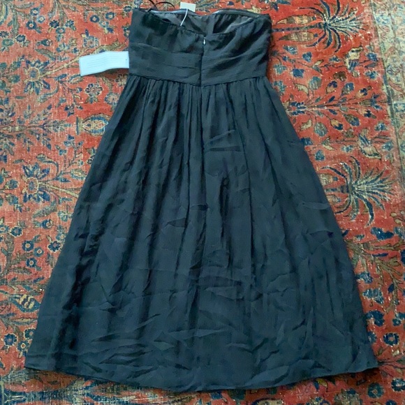 J.Crew Black Silk Chiffon Emily Strapless - Picture 4 of 16